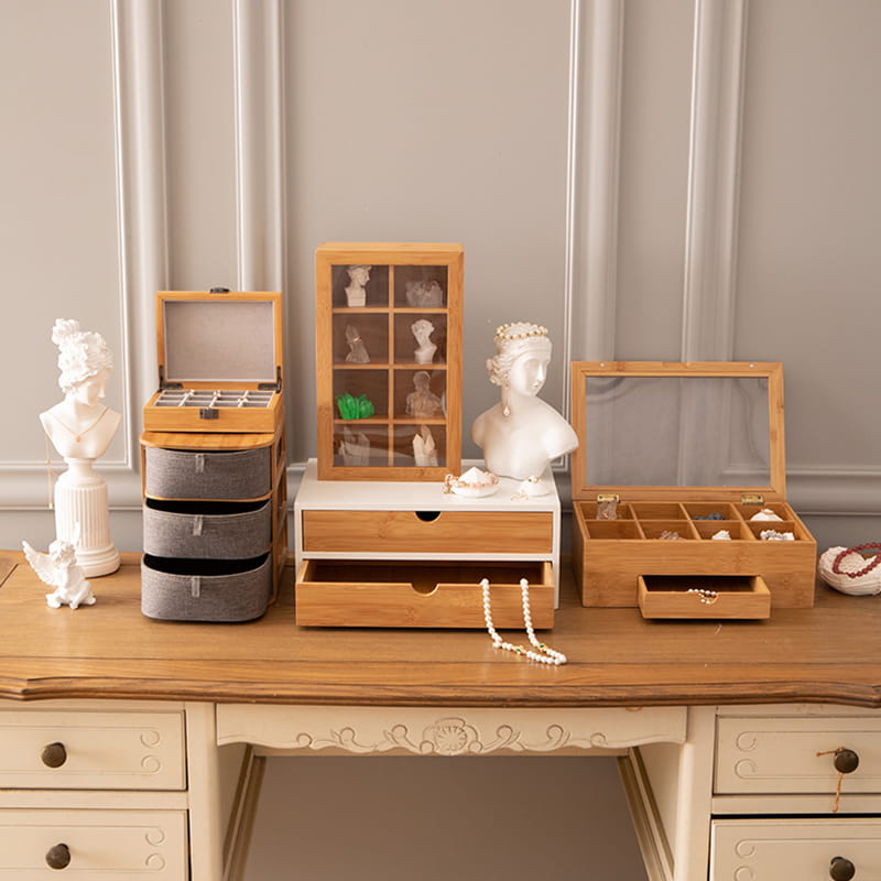 Caixa de embalagem de armazenamento de bambu doméstico