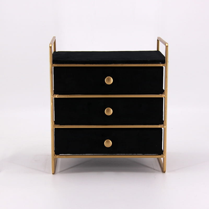 Caixa de armazenamento de cosméticos com 3 gavetas