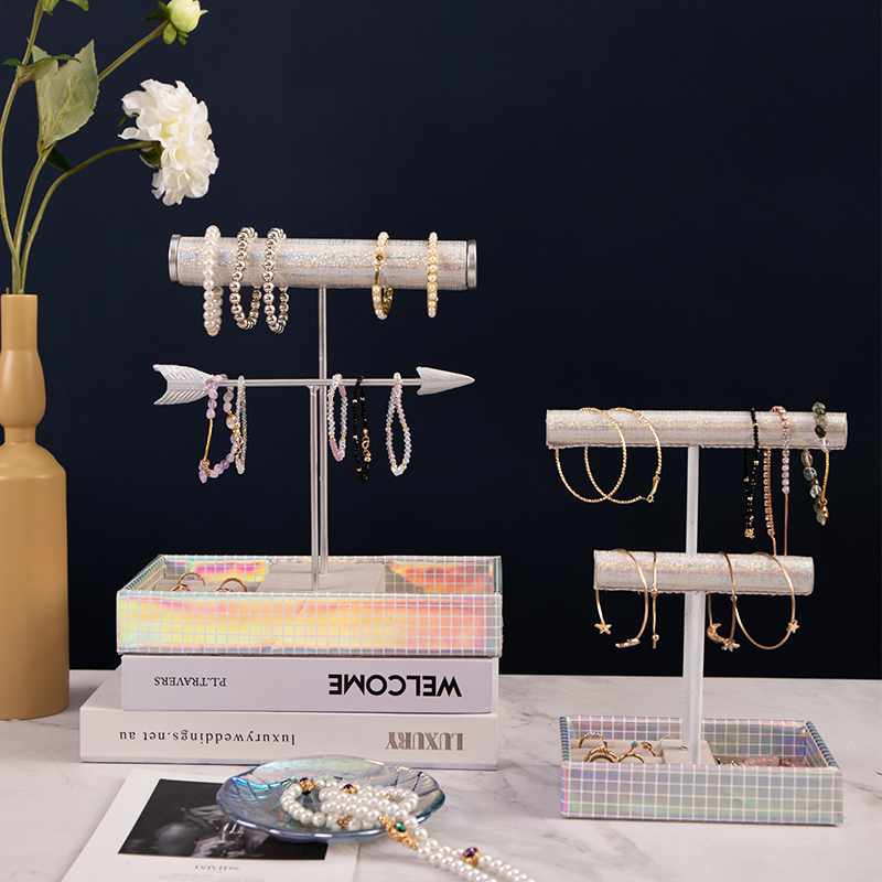 Conjunto de exibição de joias de manequim para exibição de armazenamento de anel de colar