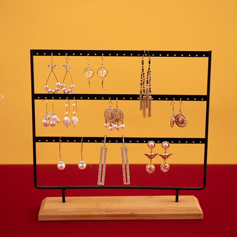 Organizador de suporte de joias personalizado organizador de colar de metal expositor de joias