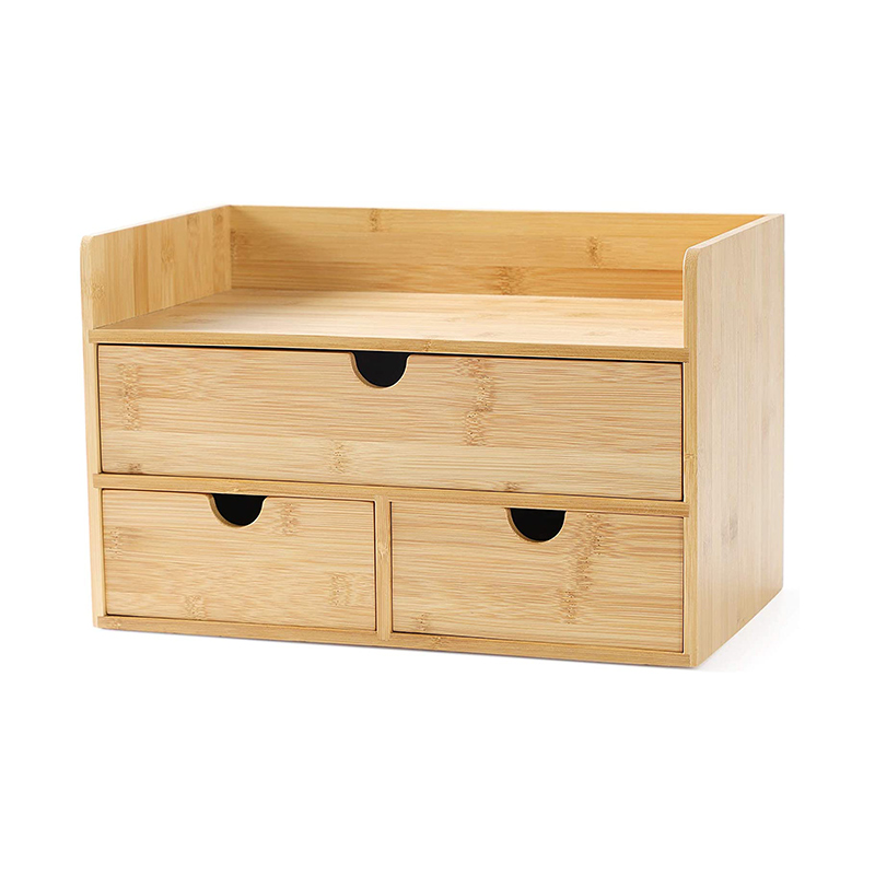 Caixa de armazenamento de mesa multifuncional de aprendizagem em casa com três gavetas Caixa de armazenamento de mesa multifuncional de aprendizagem em casa com três gavetas